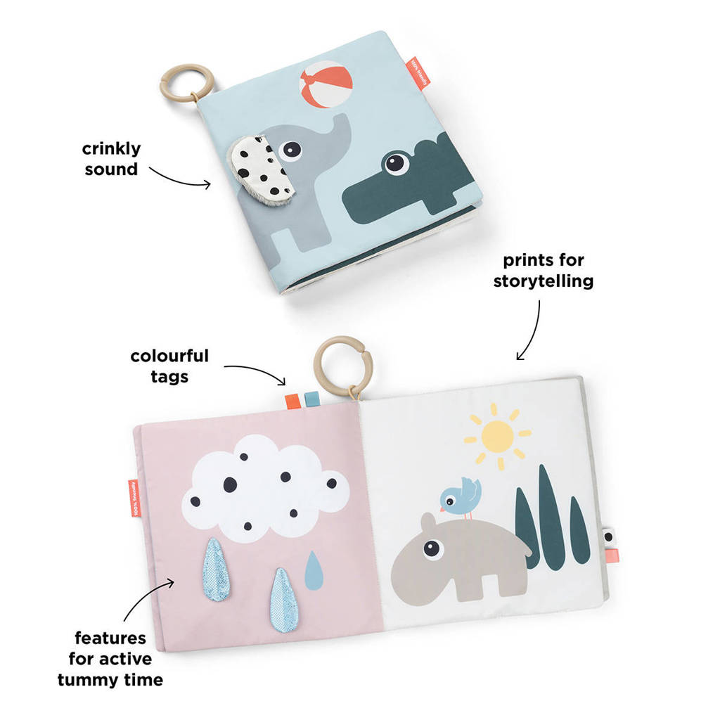 Tummy time soft book Deer friends Colour mix
