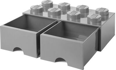LEGO Oppbevaringsboks med Skuff 8, Grå