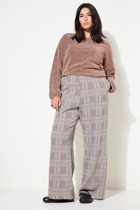 Karohose, Wide Legs, Elastikbund