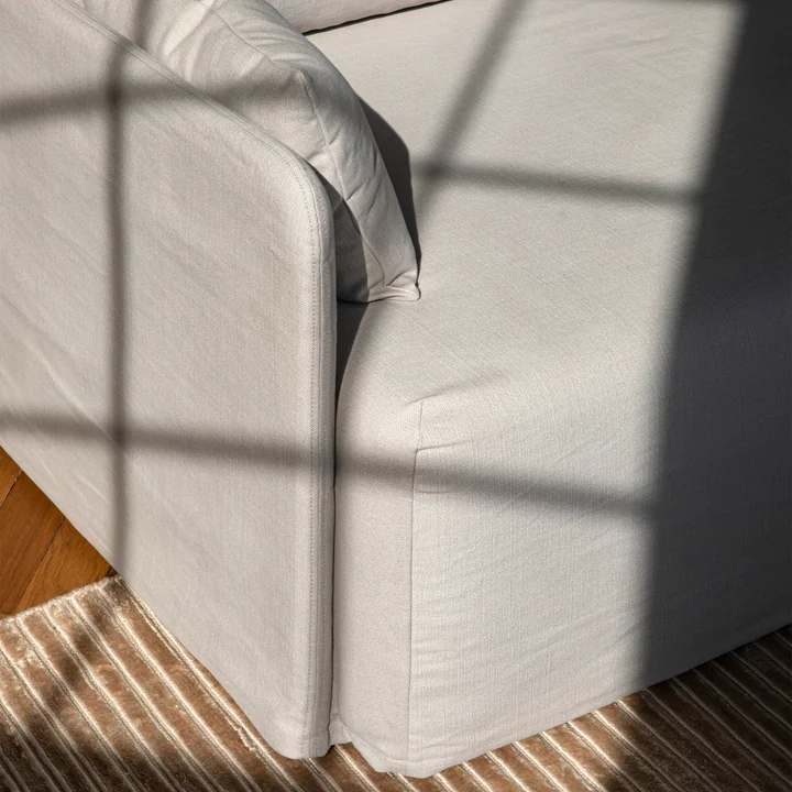 Audo - Offset 2-Sitzer Sofa mit abnehmbarem Bezug, Cotlin oat