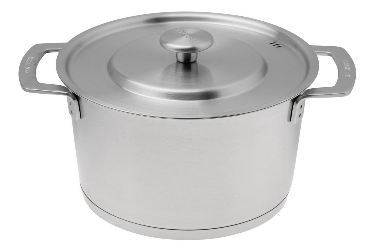 Combekk S-S 151104 Recycled Stainless Steel, kookpan met deksel 20 cm, 3,1L