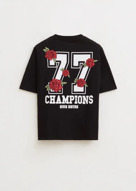 T-shirt met print champions zwart (ZWART)