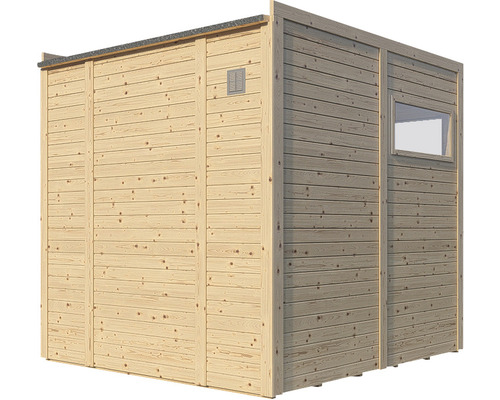 Cubo 2 tuinhuis met vloer, 226 x 240 cm, naturel