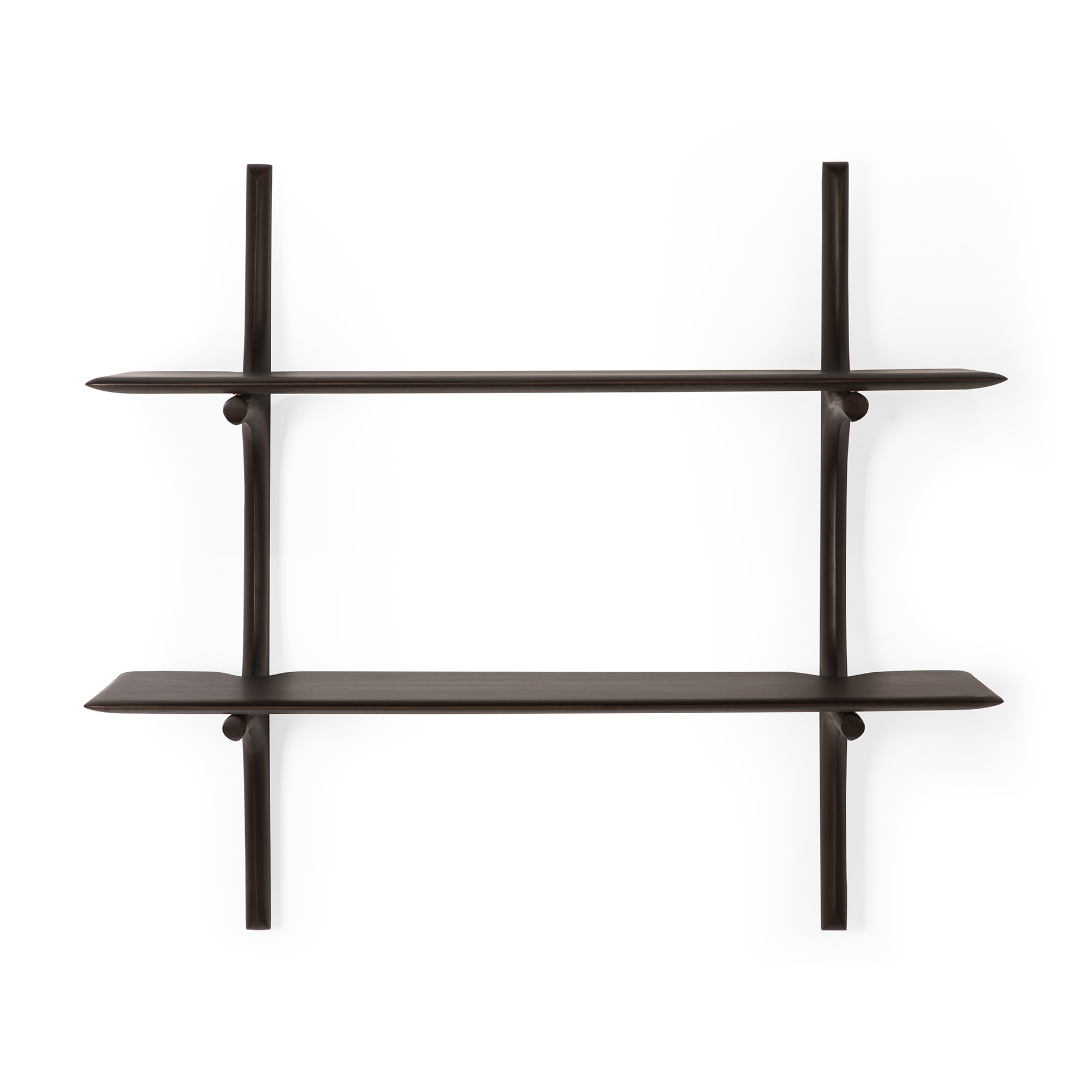PI wandplank - 2 planken - donker bruin mahonie