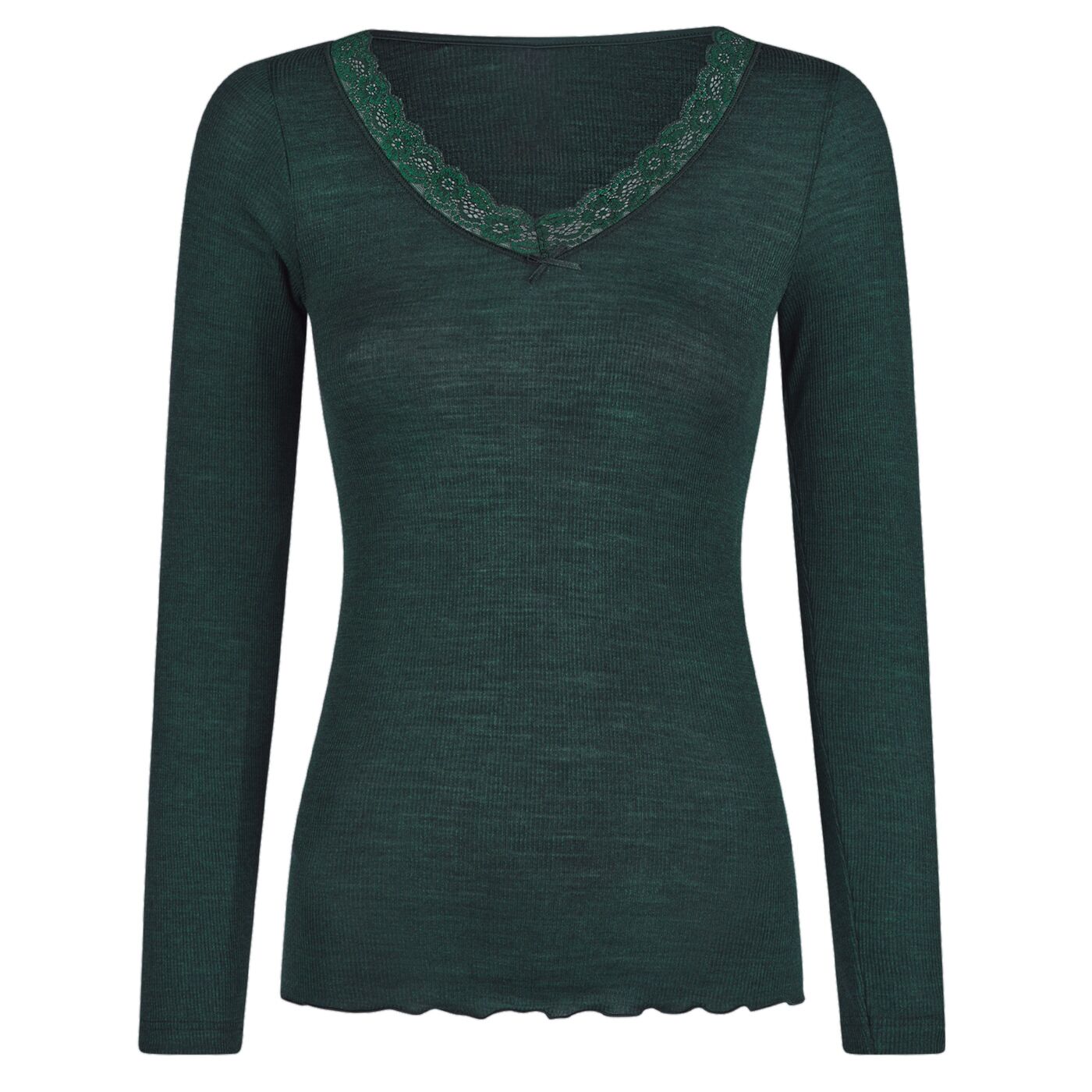 Nina von C.Langarm Shirt «Tabea» - Wolle-Seide Mix