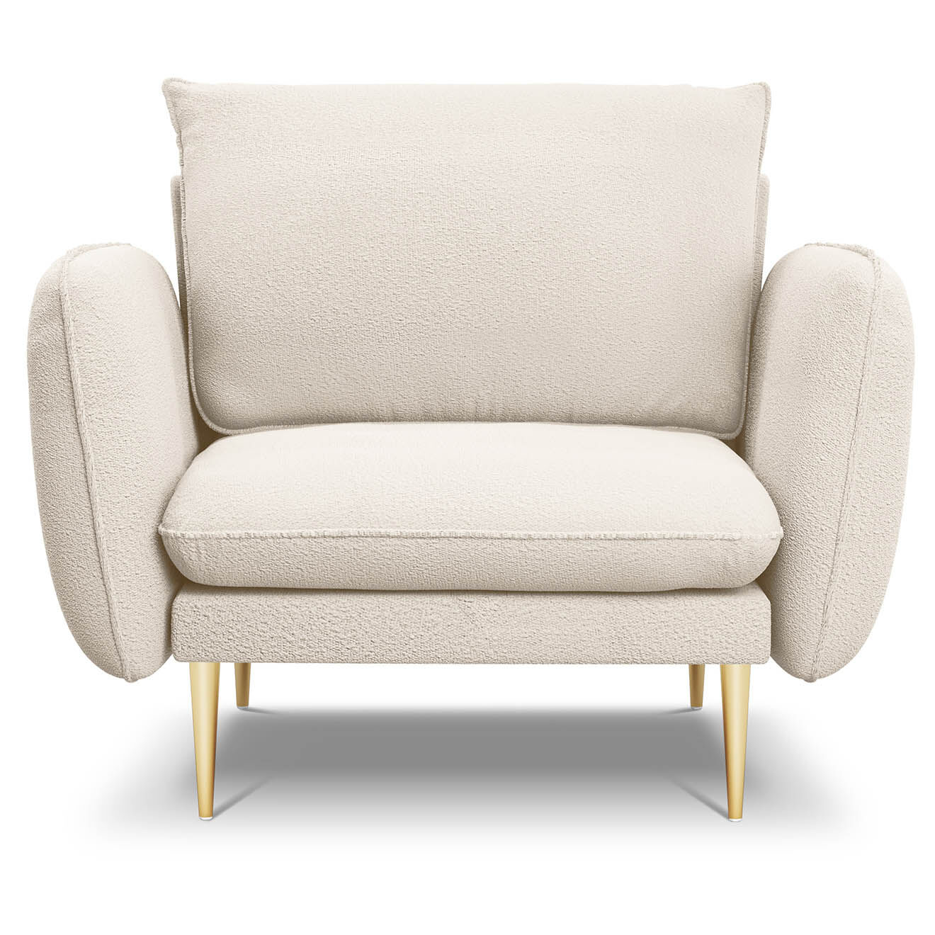 Cosmopolitan Design Fauteuil Vienna bouclette beige - 95x92x95 cm