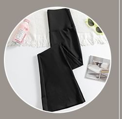 evanesce - Effen yogabroek met hoge taille en flared broek
