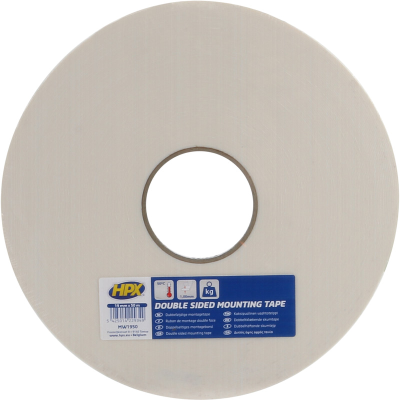 HPX dubbelzijdig foamtape 19mmx50m