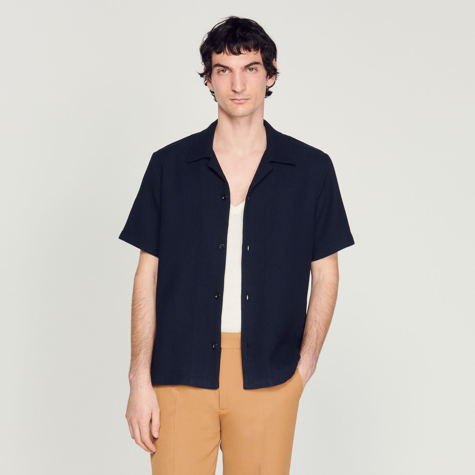 Chemise nid d'abeille