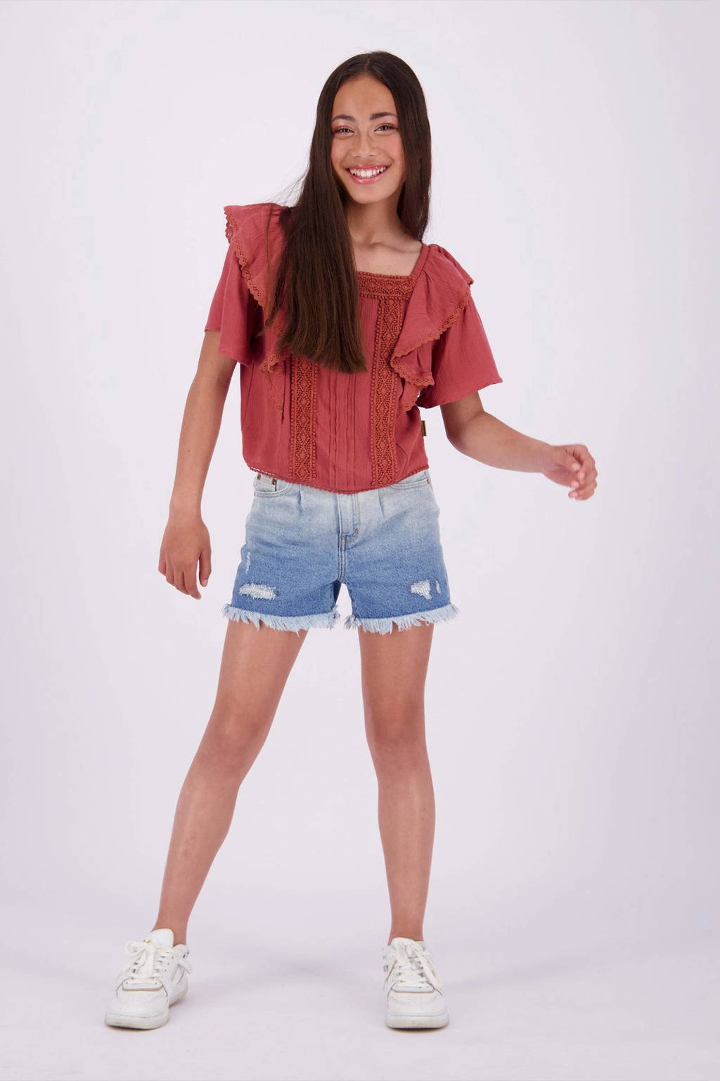 Vingino T-shirt Lilah donkerrood