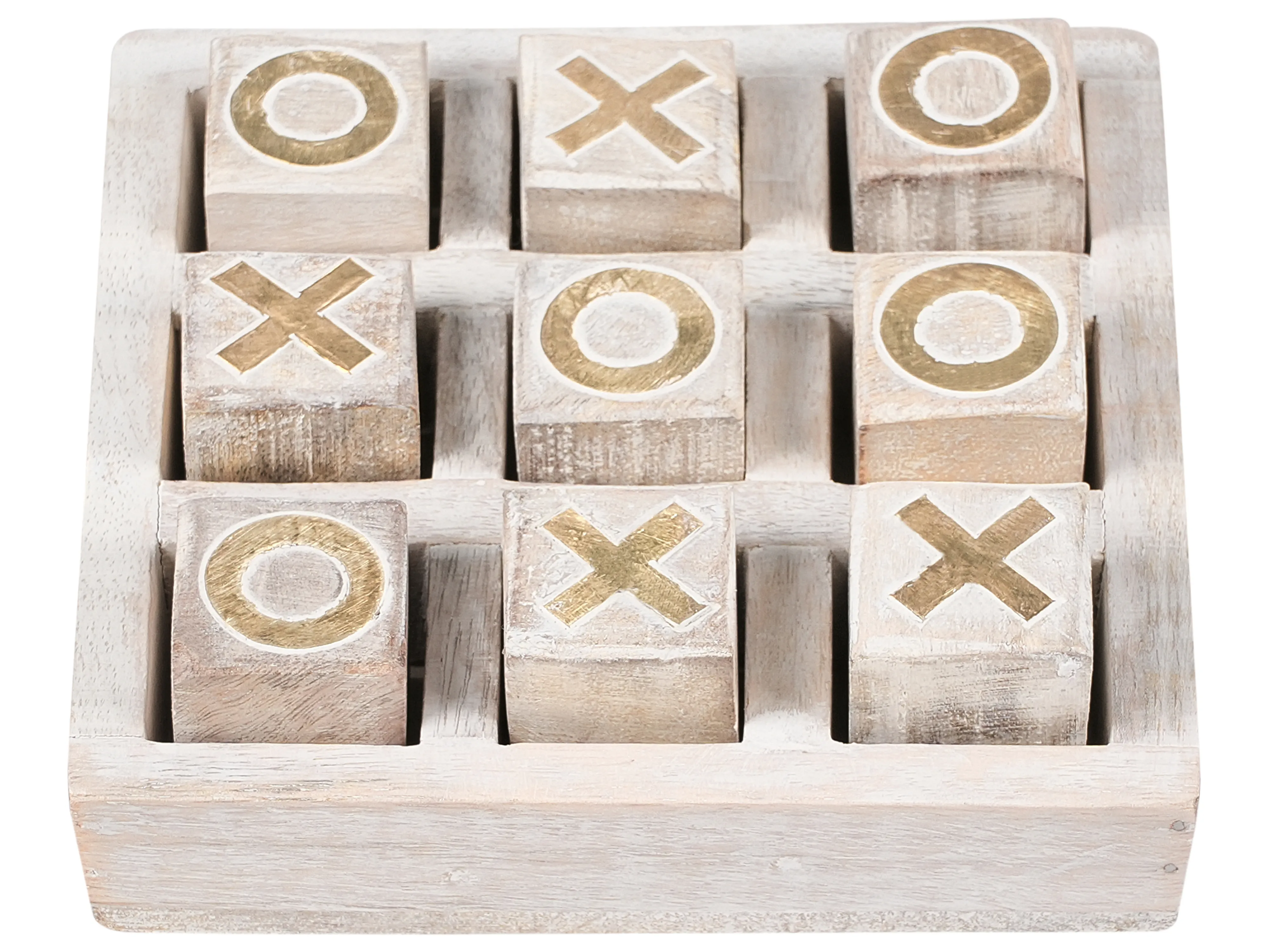 Tic-Tac-Toe spel ASJUT Mangohout Beige