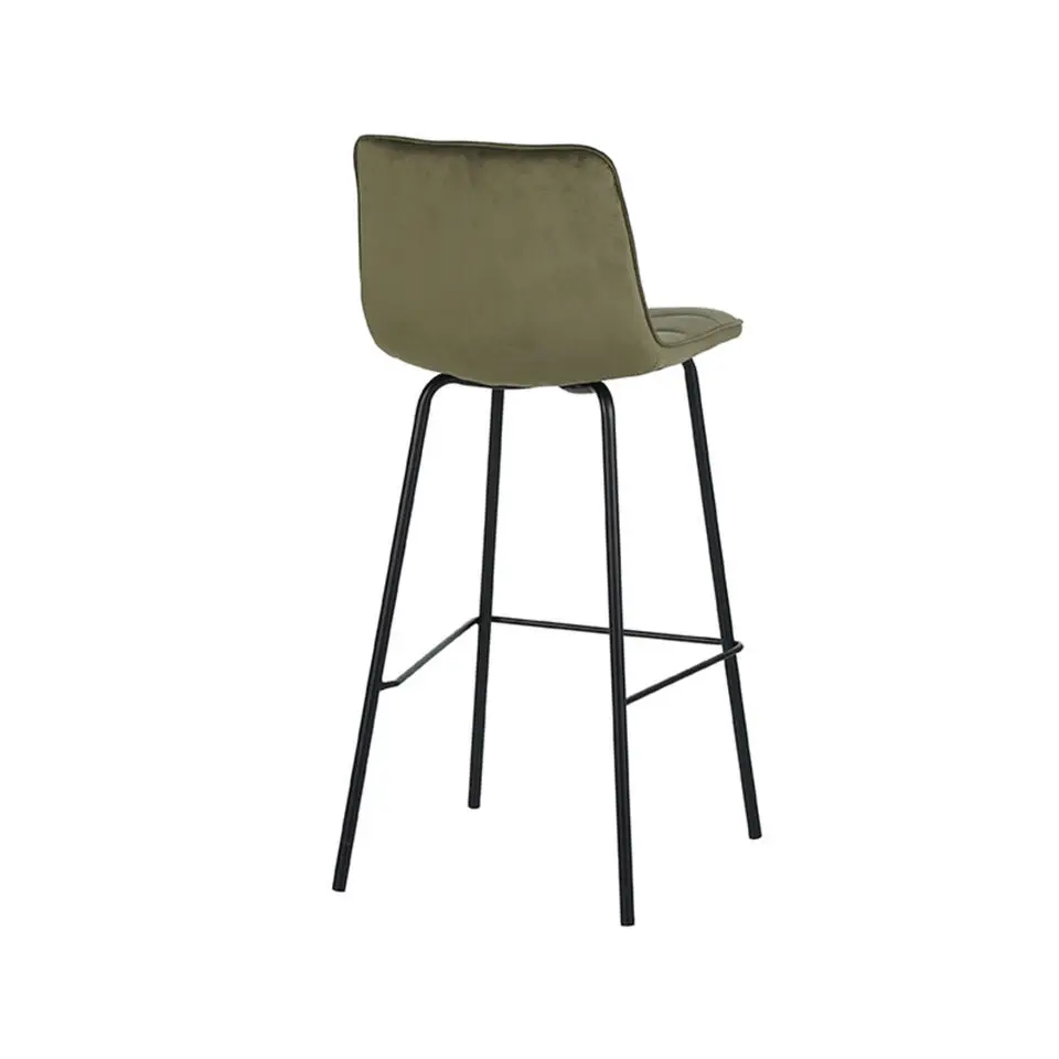 LABEL51 Barkruk Bistro - Hunter - Fluweel - set van 2
