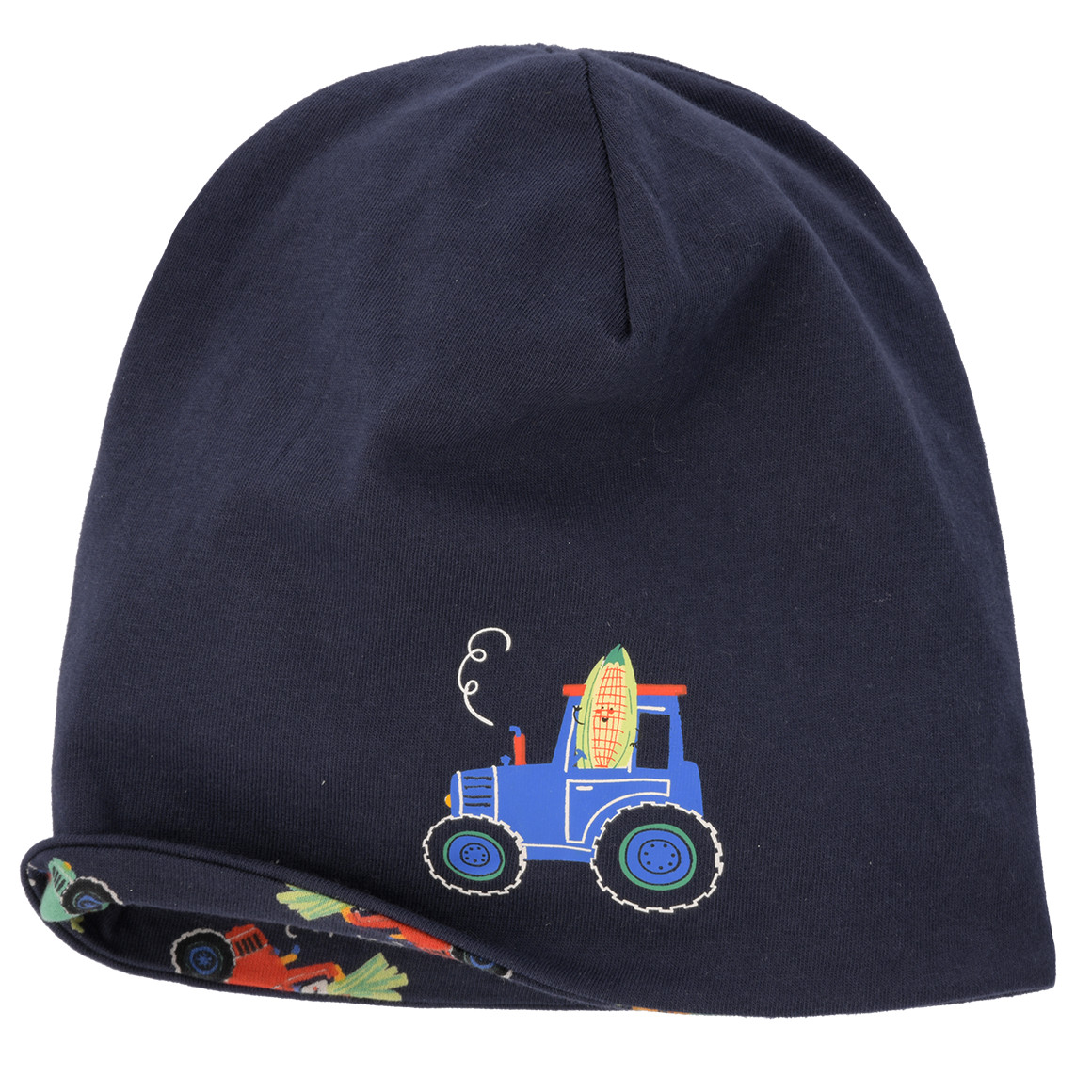 Topomini Baby Mütze zum Wenden dunkelblau