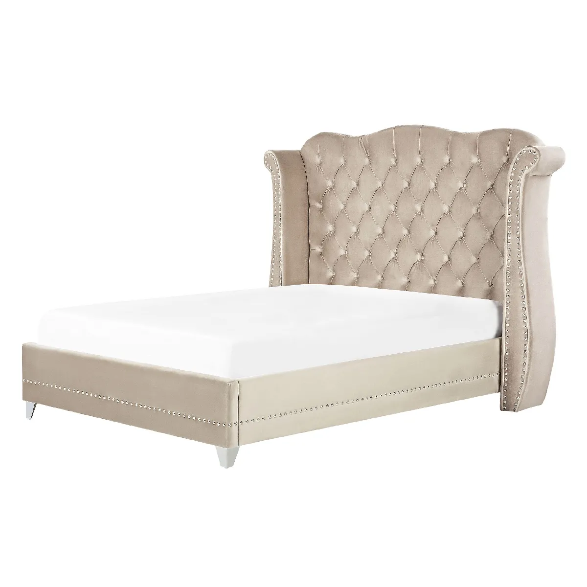BELIANI AYETTE 140x200 cm - Velours Beige