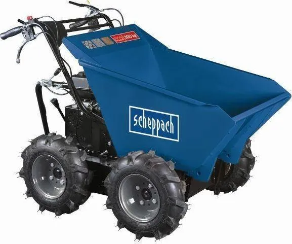 Scheppach DP3000, Motoriseret trillebør, 4 hjul, 300 kg, 196 cm³, 3,6 L, 700 mm