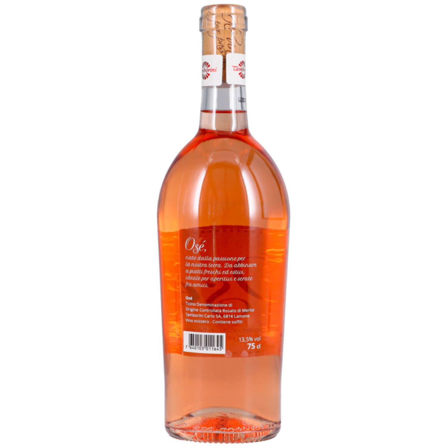 Ticino DOC Osé Rosato di Merlot Tamborini -75cl