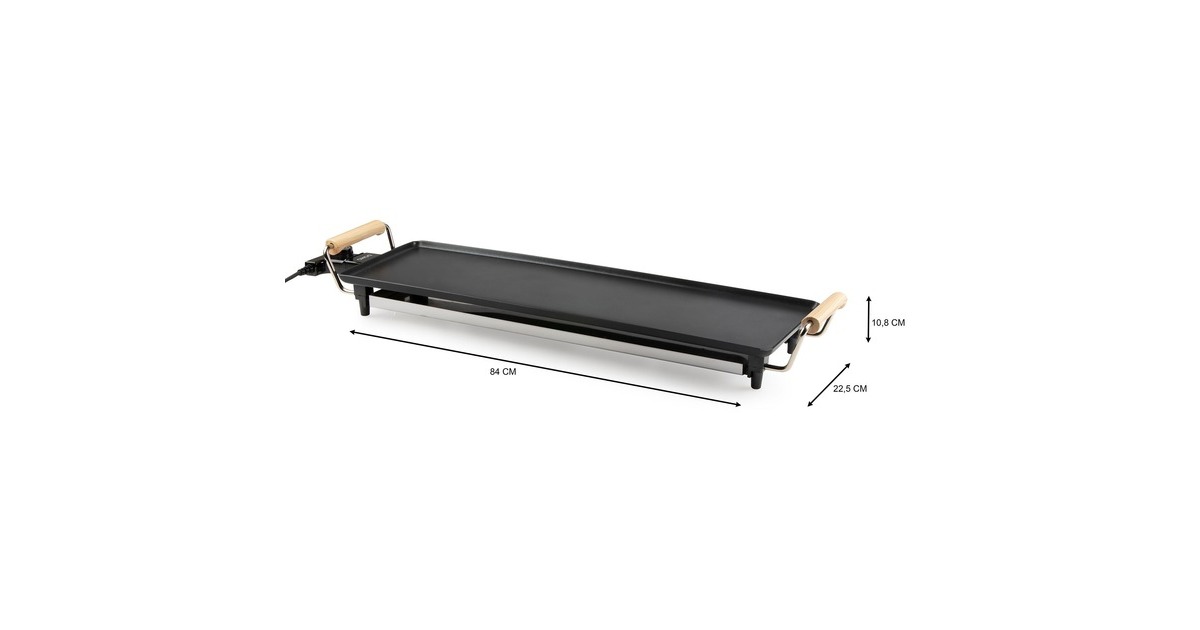 DomoTeppanyaki XL 'Family' DO8312TP elektrische bakplaat  (Zwart)