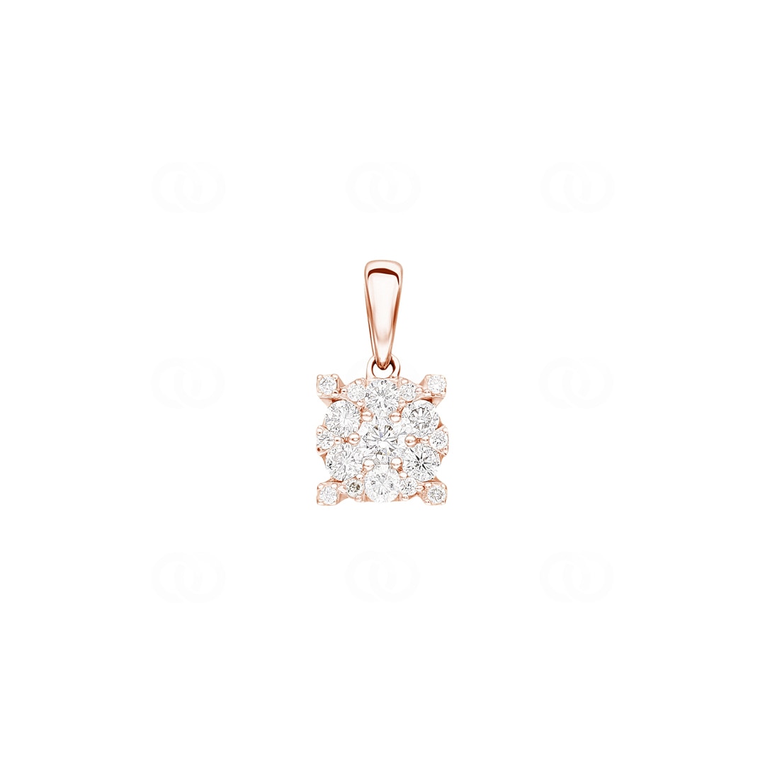 Anhänger 750/18 K Roségold mit Diamanten 0.33 ct H/si