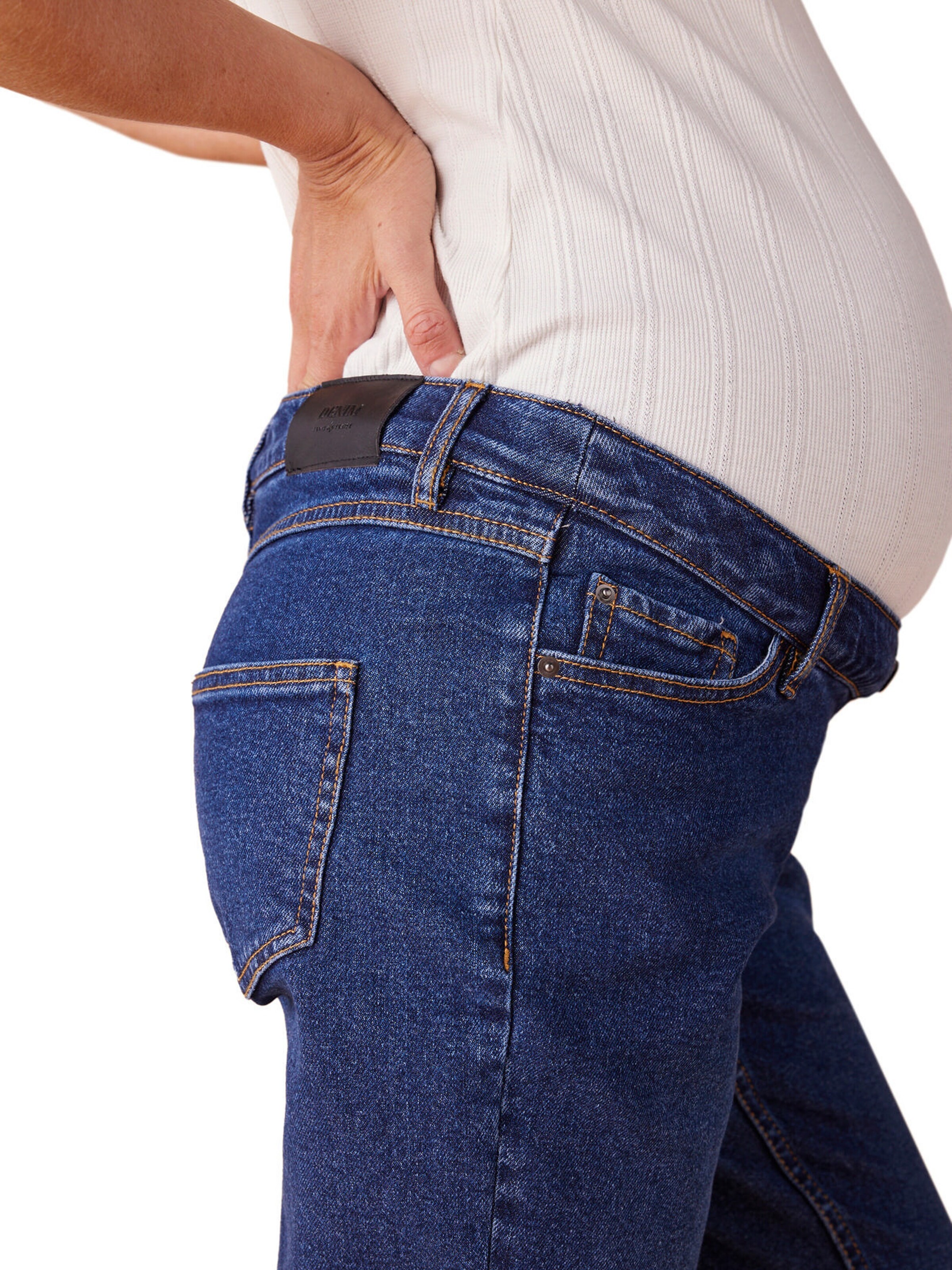 Envie de Fraise Mom-Jeans für die Schwangerschaft mit abnehmbarem Einsatz, waterless dunkel blau