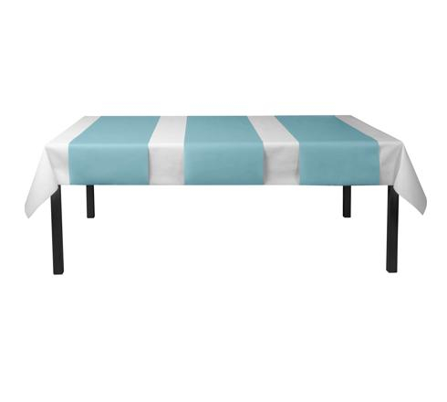 (480x40cm) 3in1 Spunbond Tischläufer Abreissbares Einweg Tischset Party Tisch Deko (RS023104I) - Pazifikblau