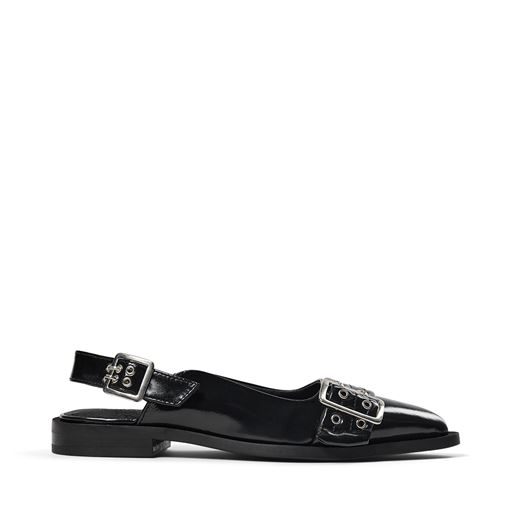 Pavement Saso Slingback Ballerinasko, Black Patent, 39