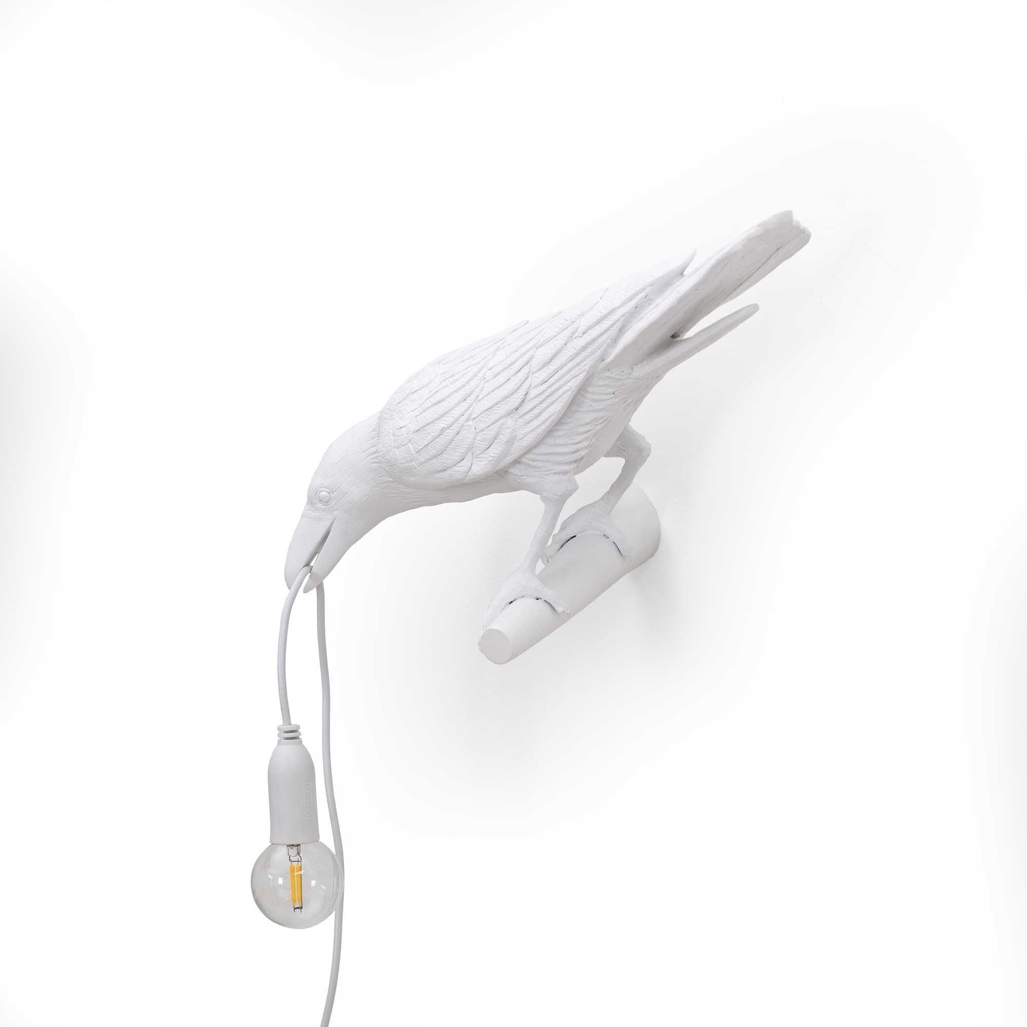Bird Looking wandlamp links buiten wit