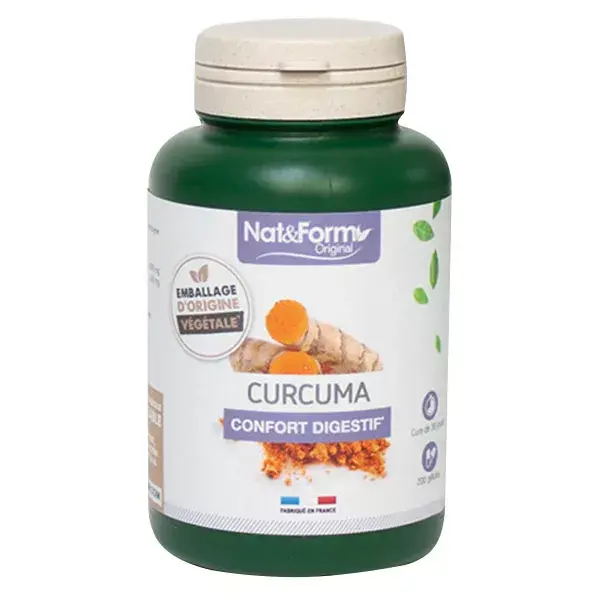 Cápsulas de cúrcuma original Nat & Form, 200 unidades