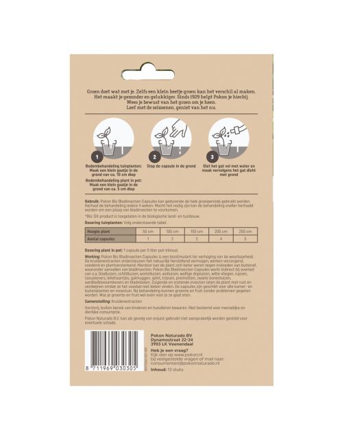 Pokon Bio Kuur Weerbare Gezonde Plant Caps - Insectenbestrijding - 12 stuks