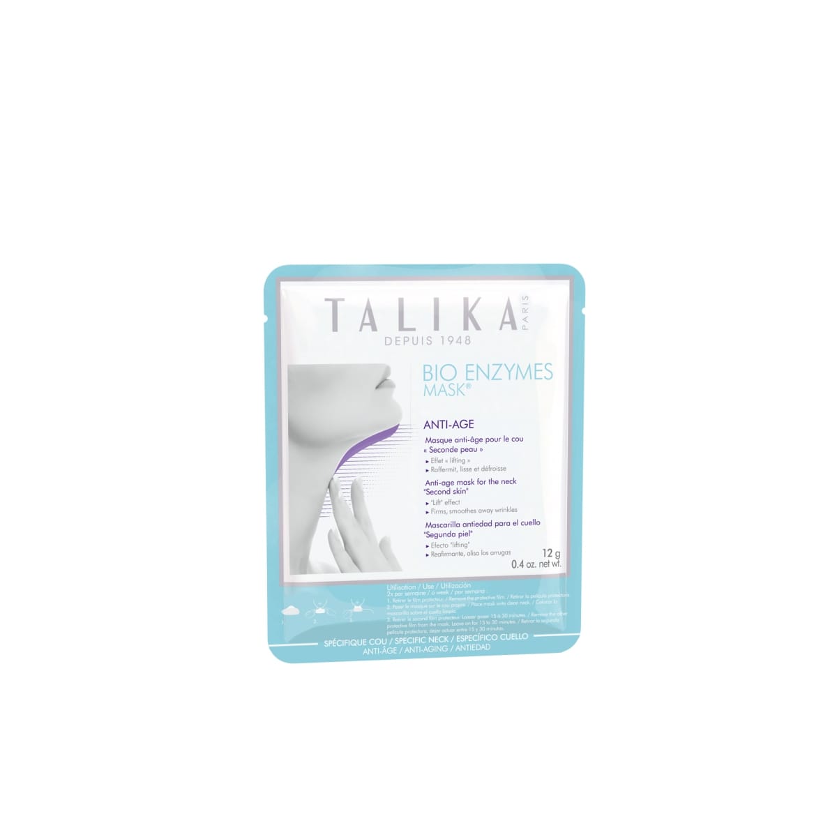 Talika Bio Enzymes Mask Anti-Âge Cou Masque Anti-Âge Cou Seconde Peau