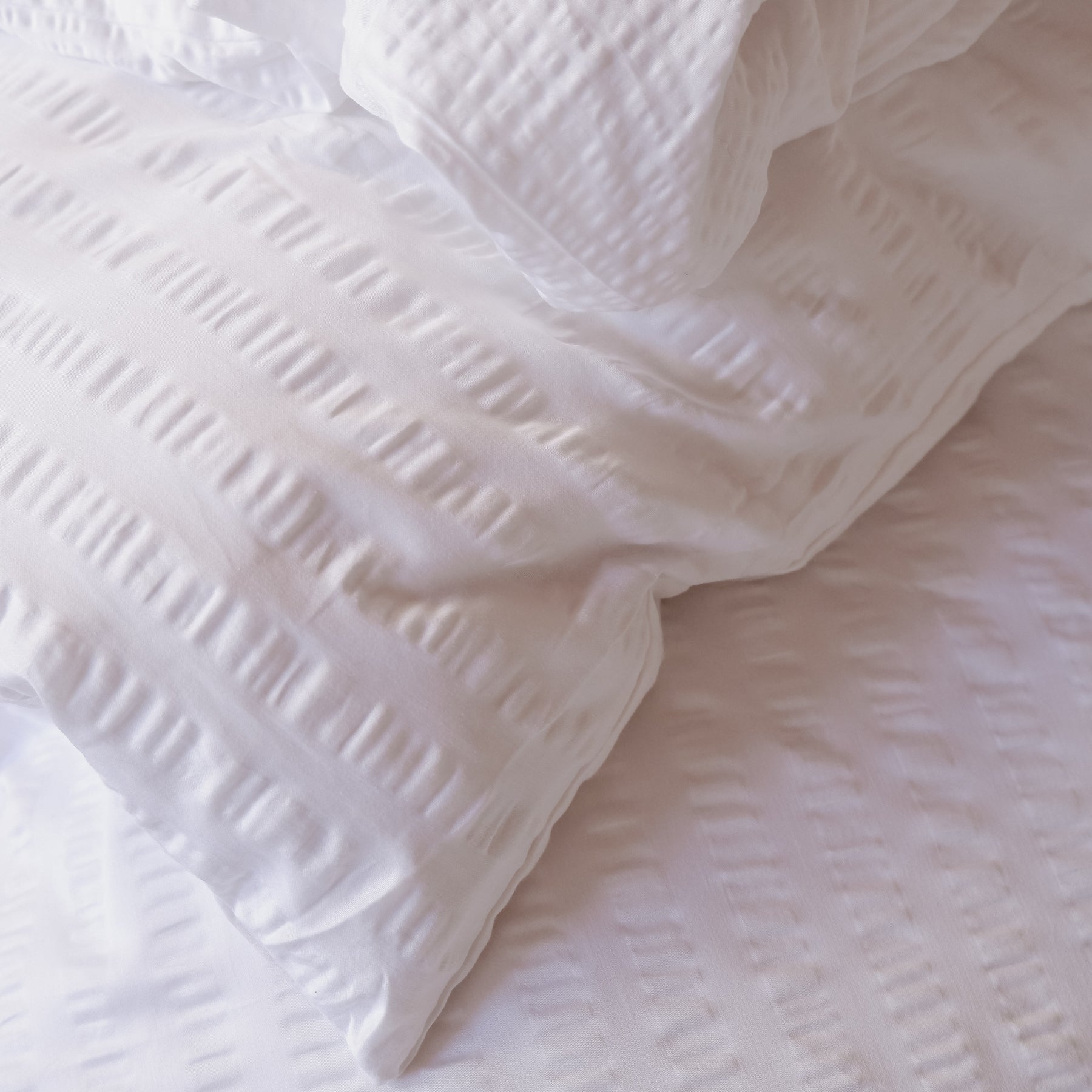 Crisp Sheets Smooth Waffle Dekbedovertrek 200 x 220 cm - White