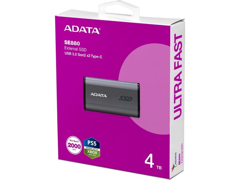ADATA Externe SSD SE880 4000 GB Externes Solid-State-Laufwerk mit 4 TB Speicherkapazität