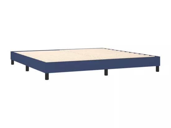 Sommier à lattes de lit Bleu 200x200 cm Tissu