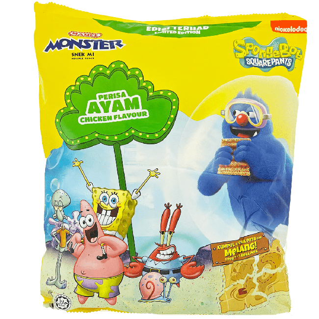 Mamee Monster Snack Kippen Ayam Smaak 8x25g