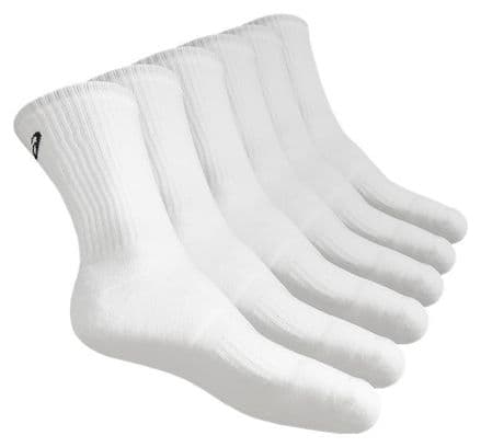 Pack de 6 paires de Chaussettes Asics Run Crew Blanc Unisex