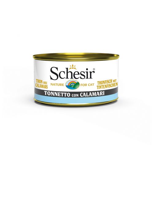 Schesir Kat Blik Ocean - Kattenvoer - Tonijn Inktvis 85 g
