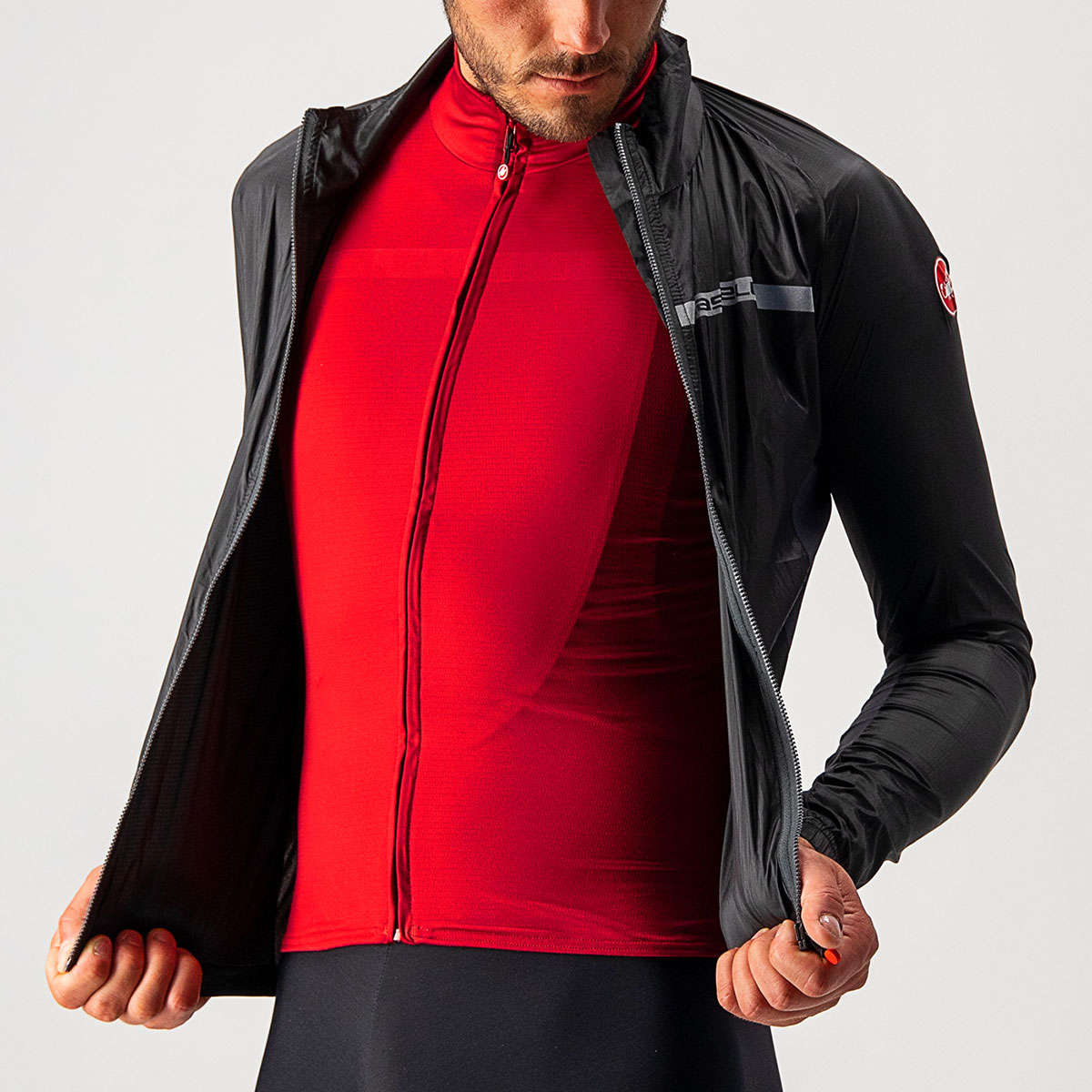 Castelli Squadra Stretch Windjack Zwart Heren