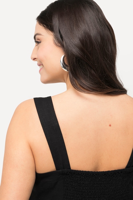 Kleid, Leinenmix, A-Linie, Taschen, ärmellos