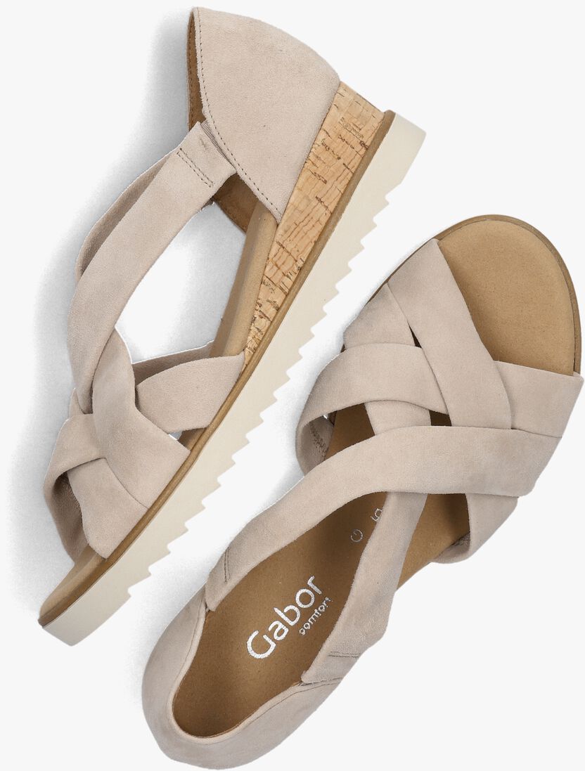 beige gabor sandalen met hak 782