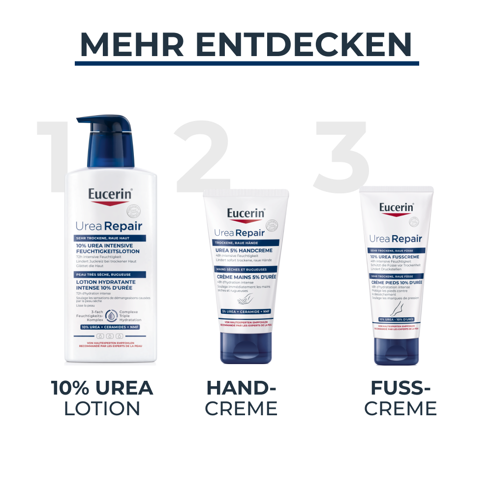 EUCERIN UreaRepair Fussschaum 10 %<br>150 ml, Dispenser, Schaum, Urea