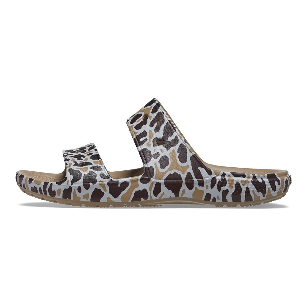 Crocs CLASSIC ANIMAL PRINT - Sandales Femme khaki/leopard