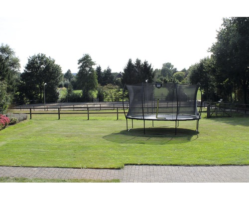 EXIT Silhouette trampoline met veiligheidsnet Ø 244 cm zwart