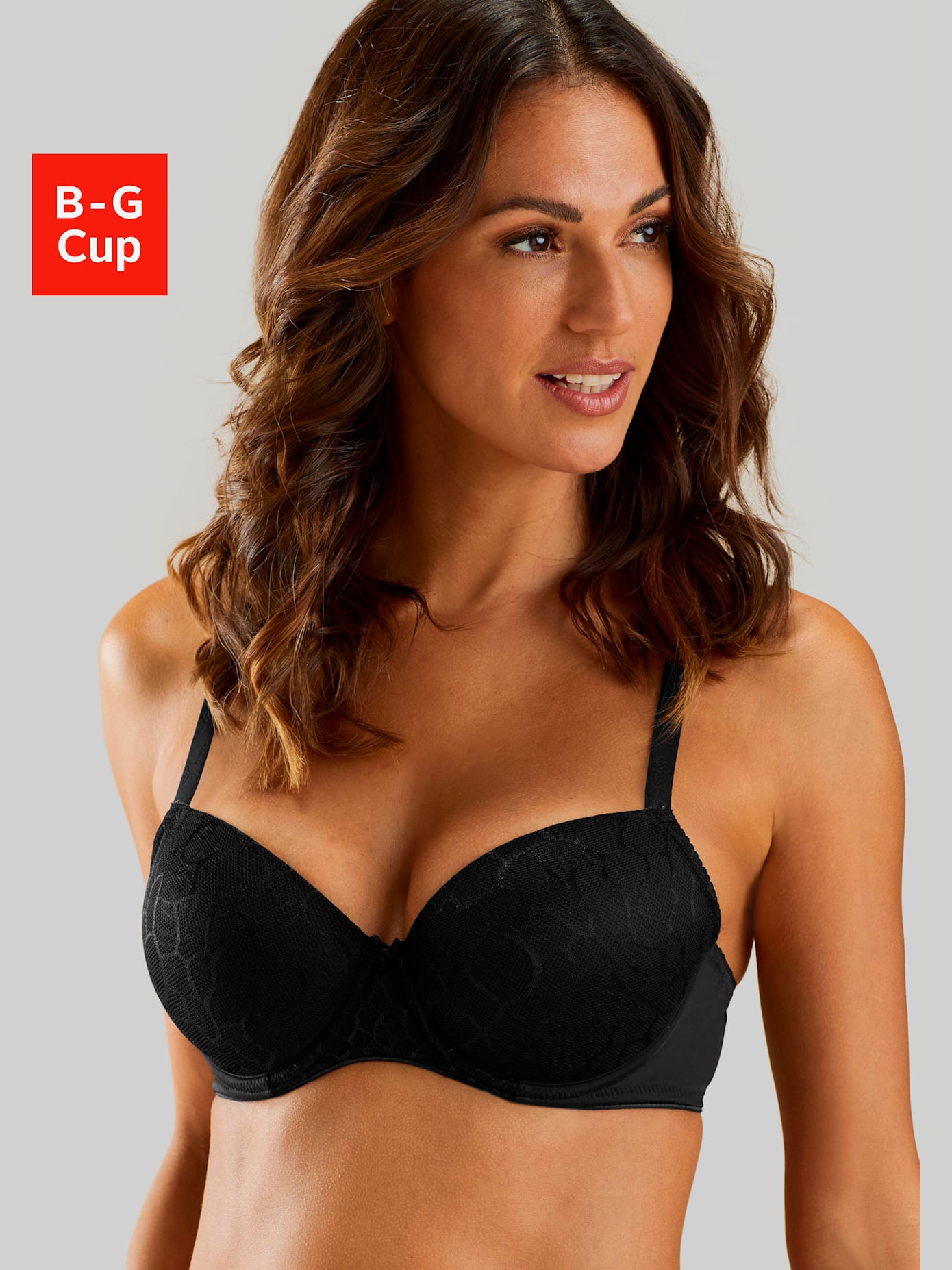 Soutien-gorge à coques tendance avec dentelle graphique