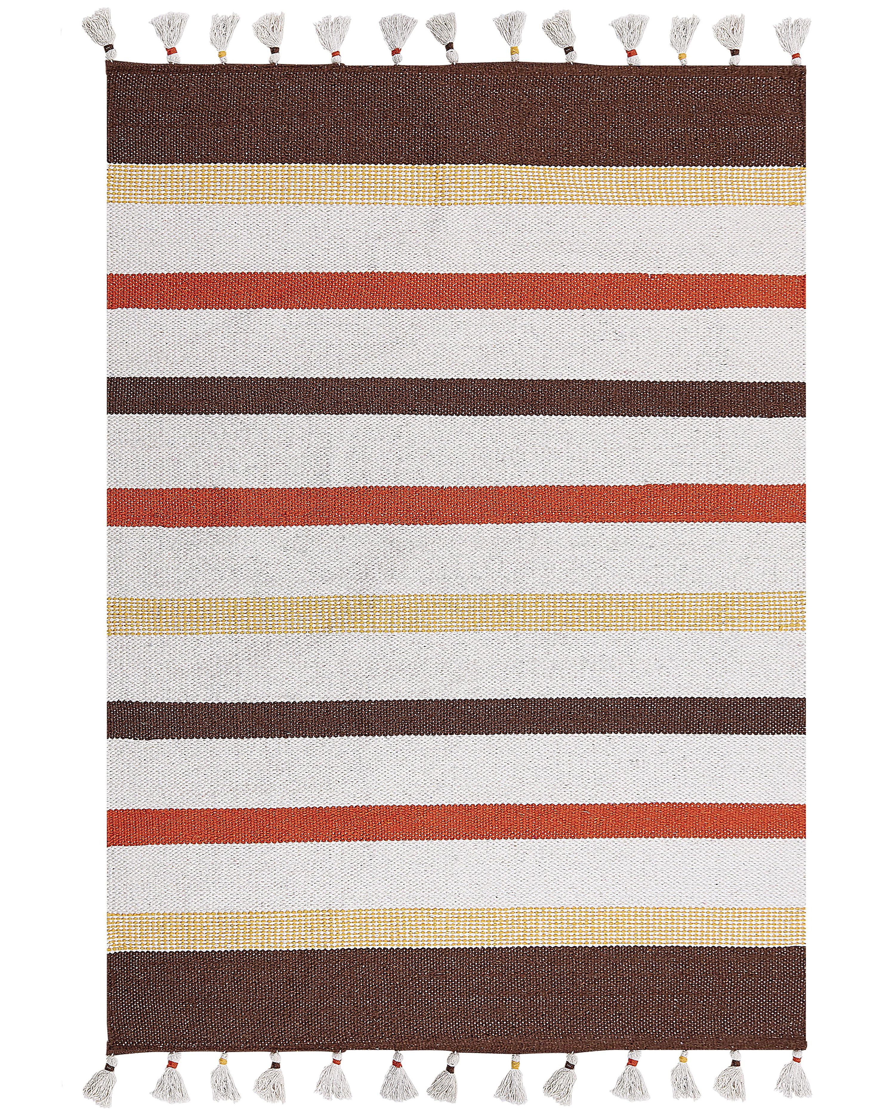 Vloerkleed HISARLI Bruin 160 x 230 cm Katoen