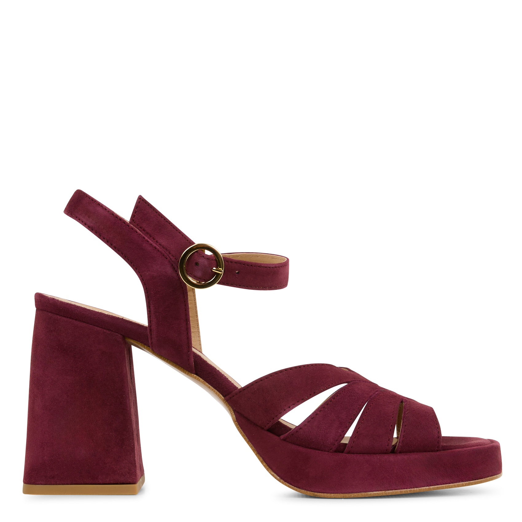 Sandales à talons en cuir | Rouge
