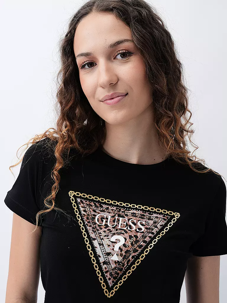 GUESS T-Shirt schwarz