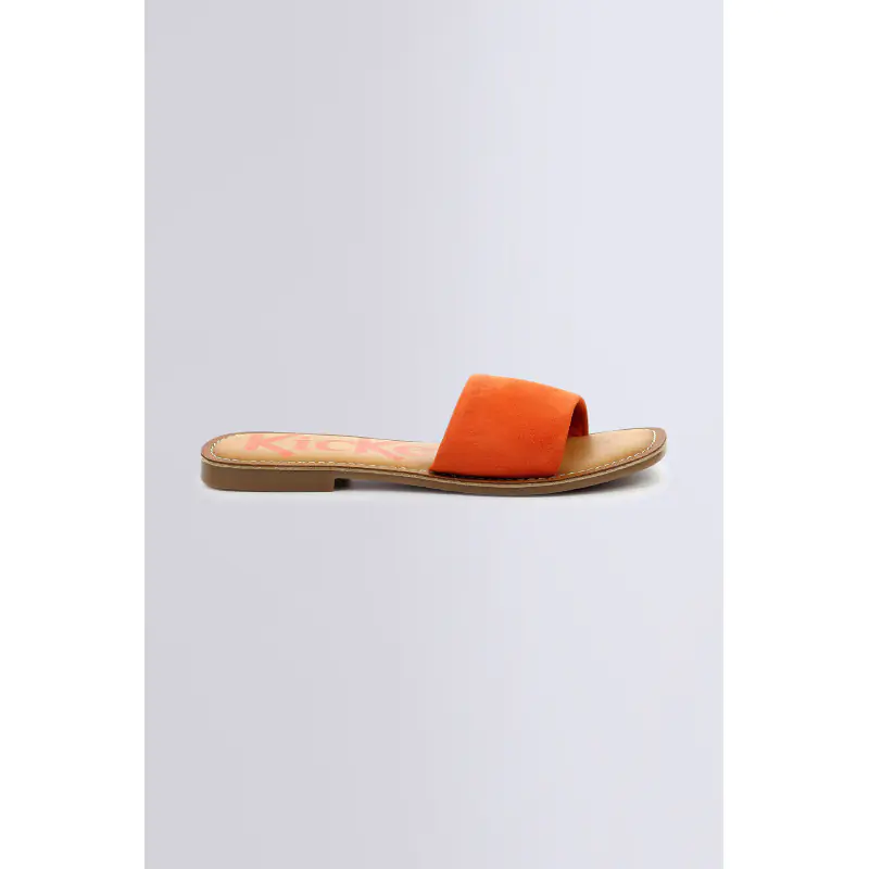 KICK GIPSI ORANGE BRIQUE Mules Cuir Femme