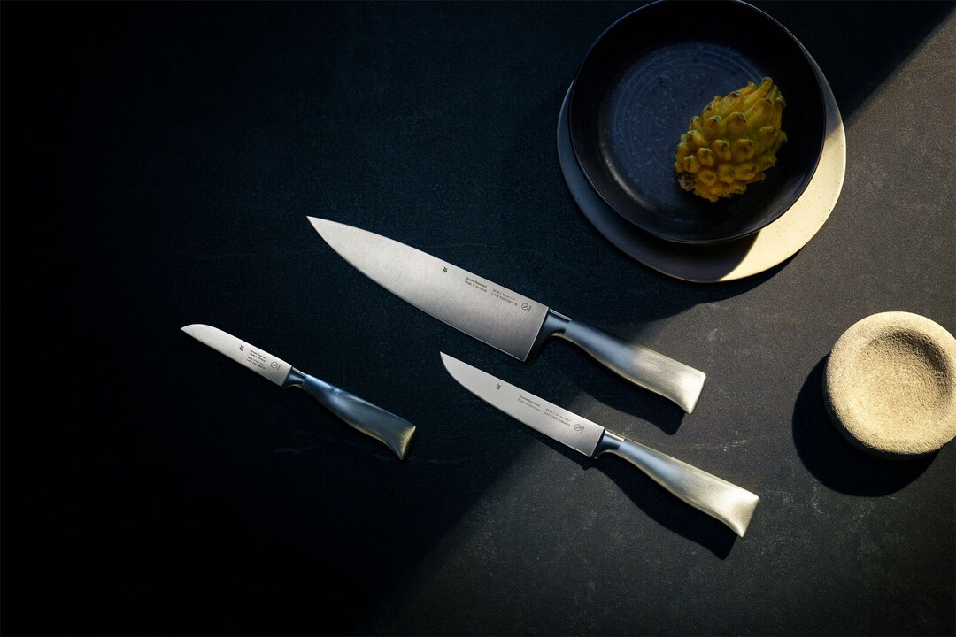WMF Messer-Set GRAND GOURMET 3-teilig Edelstahl silberfarbig