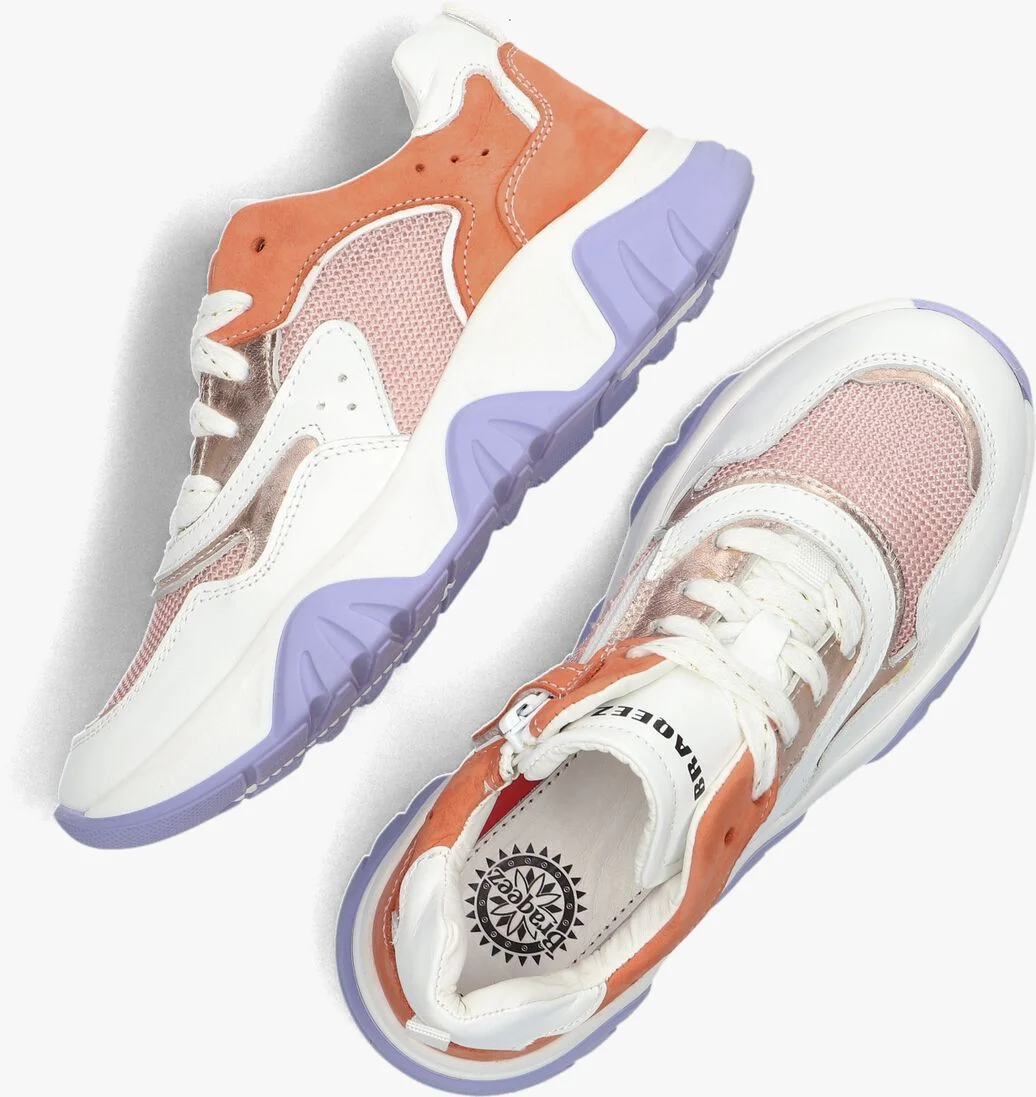 BRAQEEZ oranje braqeez lage sneakers guusje garda