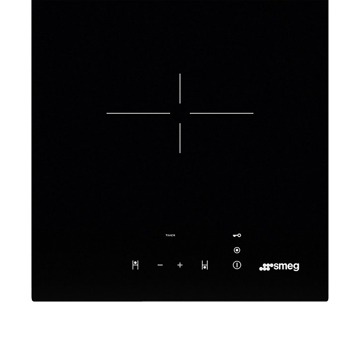 Plaque de cuisson en vitrocéramique 2 foyers Universel L. 30 cm SE232TD1 Smeg noir