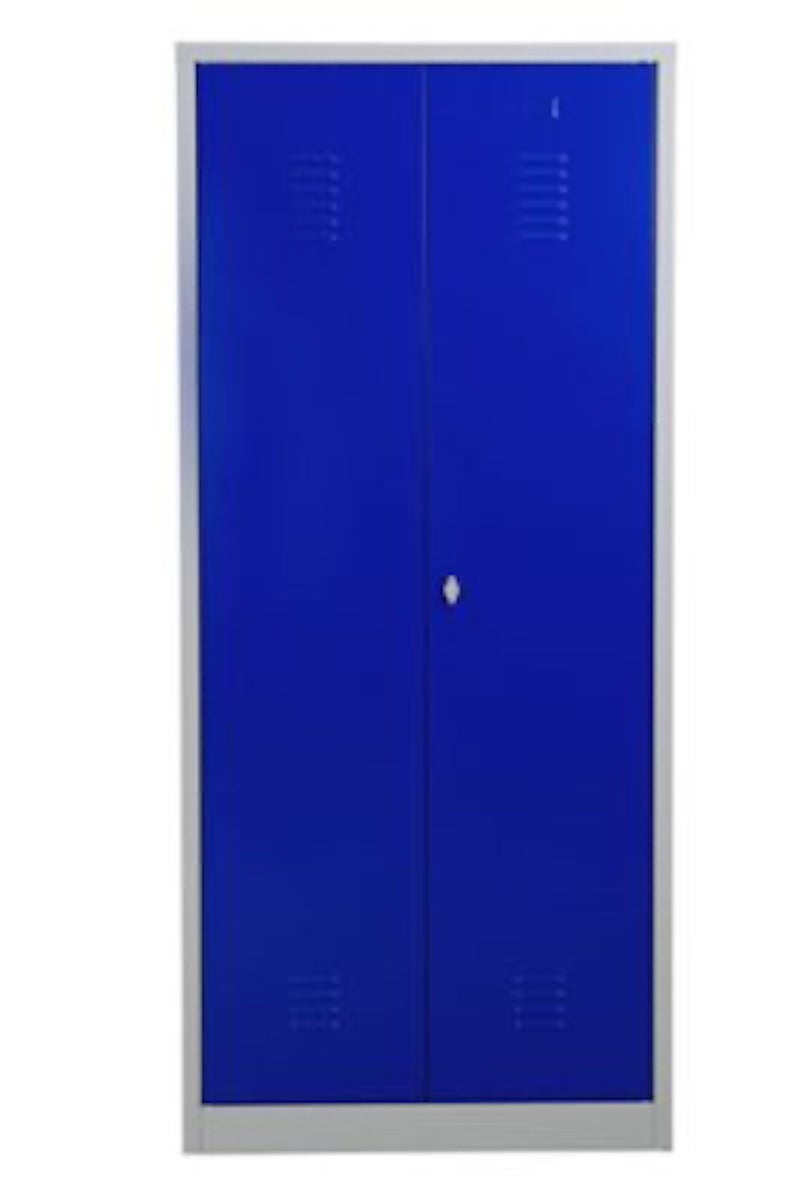 PROREGAL Metalen Locker Dolfijn HxBxD 180 x 80 x 50 cm Hangslot Grijsblauw
